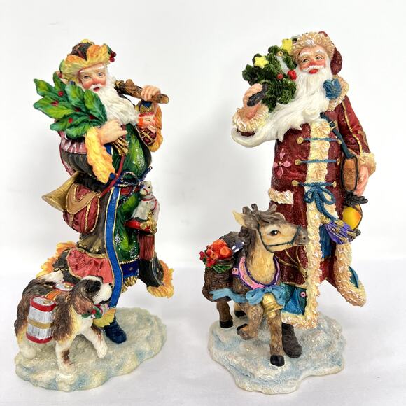 Lot 2 Roman Inc Galleria Lucchese Swiss Spanish Legend Santa 1997 VTG Christmas - Picture 1 of 16